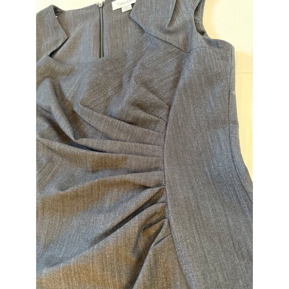 Calvin Klein Womens Black Sheath Dress Size 4 Stretch Blend Office Professional - Picture 8 of 9